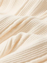 Long-Sleeve Crew-Neck Bodycon Top with Pointelle Stitches