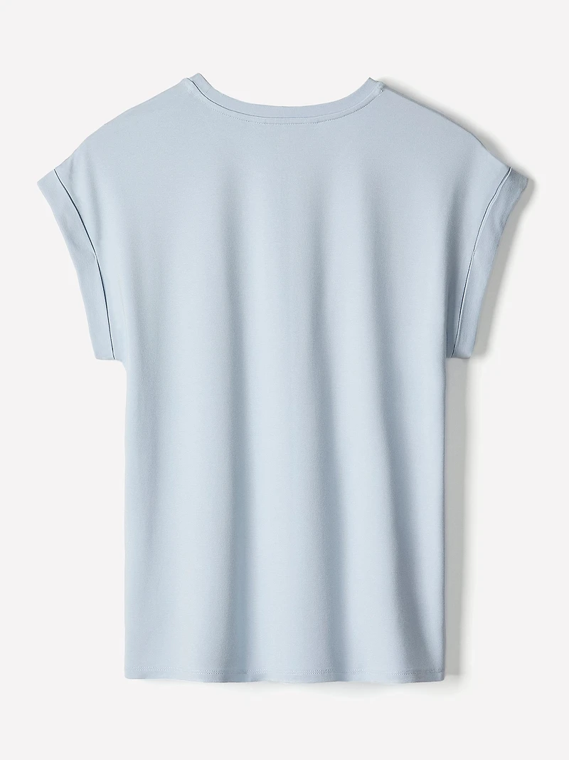 Extended-Sleeve Crew-Neck Tee