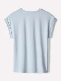 Extended-Sleeve Crew-Neck Tee