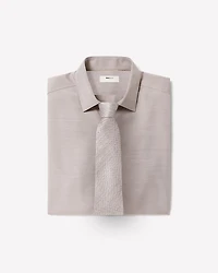 Slim-Fit Solid Cotton Modal Dress Shirt