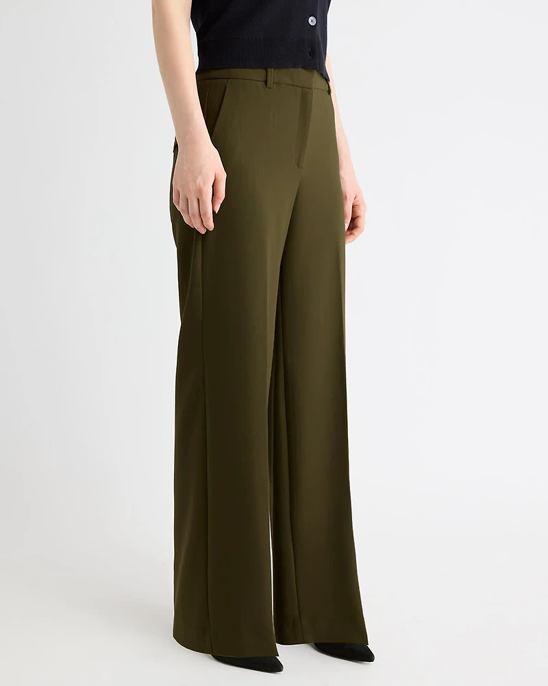 Mid-Rise Wide-Leg Heavy Twill Pant