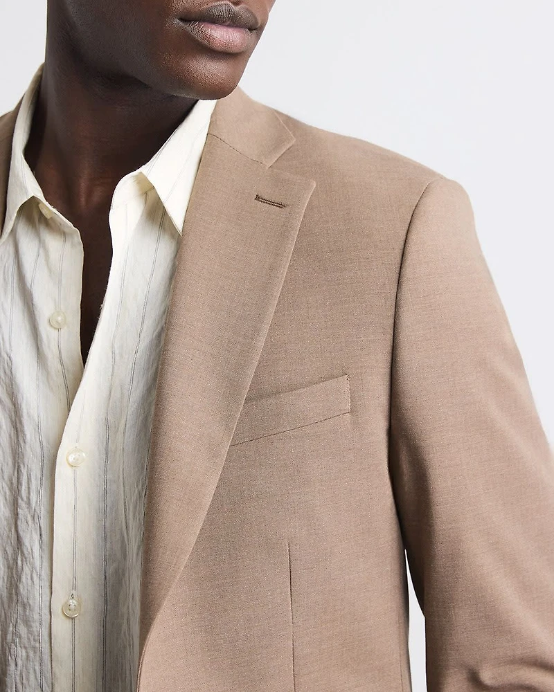 Slim-Fit Rose Taupe Suit Blazer