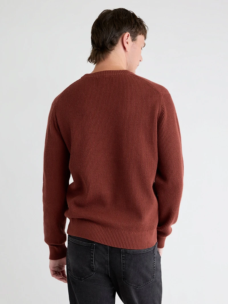 Cashmere-Blend Long-Sleeve Crew-Neck Sweater