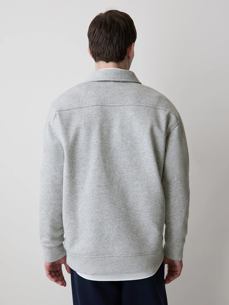 Fleece Long-Sleeve Polo