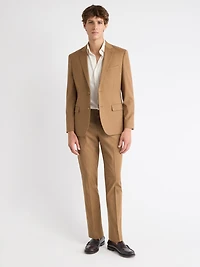 Slim-Fit Golden Brown Suit Blazer
