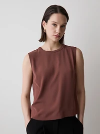 Crew-Neck Satin Cami