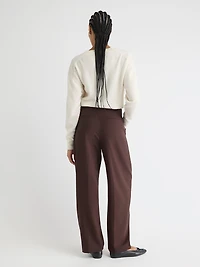 Twill High-Rise Barrel Pant