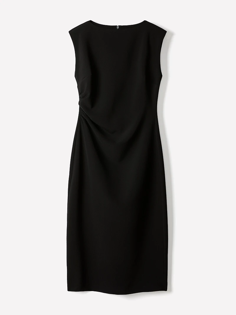 Robe Midi Sans Manches à Col Rond