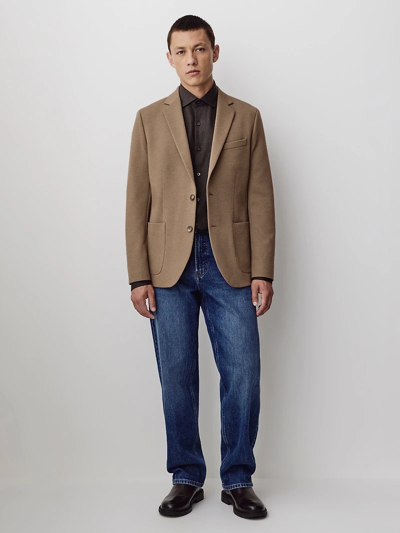 Veston en Tricot à Coupe Étroite