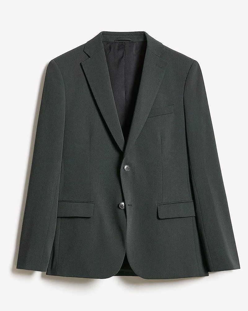 Slim-Fit Dark Green Suit Blazer