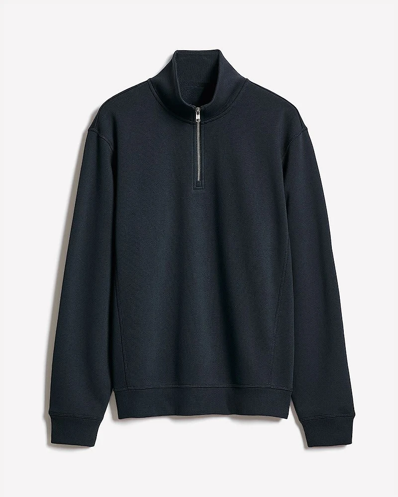 Long-Sleeve Half-Zip Mock-Neck Sweater