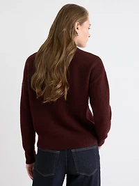 Pull à Col Rond et Manches Longues avec Boucle