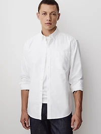 Chemise en Coton Oxford à Manches Longues