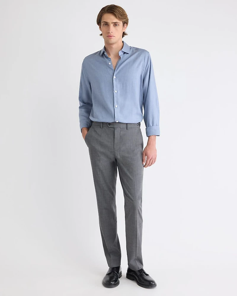 Chemise Habillée en Lyocell Chiné à Coupe Ajustée