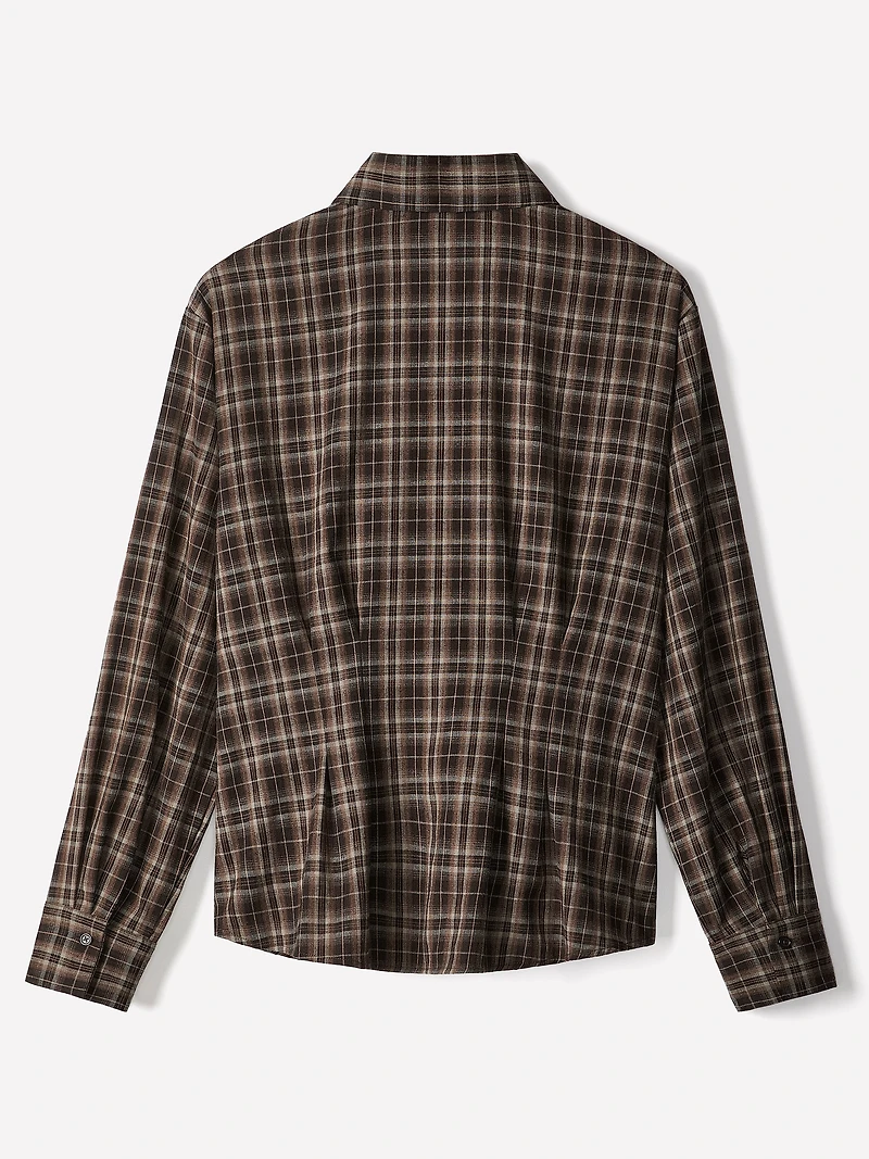 Plaid Shirt with Darts