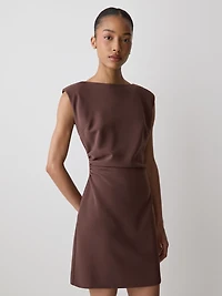 Sleeveless Crew-Neck Mini Dress