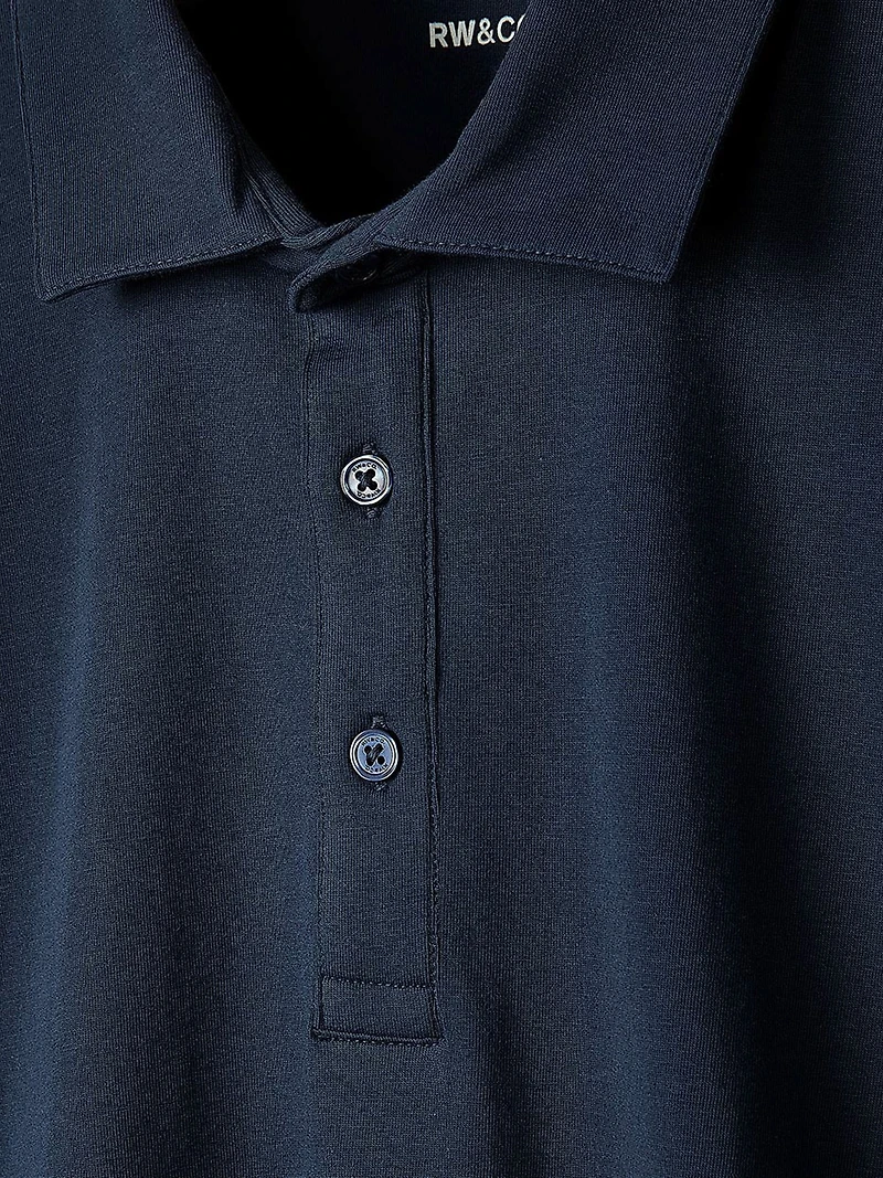 Polo Jersey à Manches Courtes en Coton Supima (R)