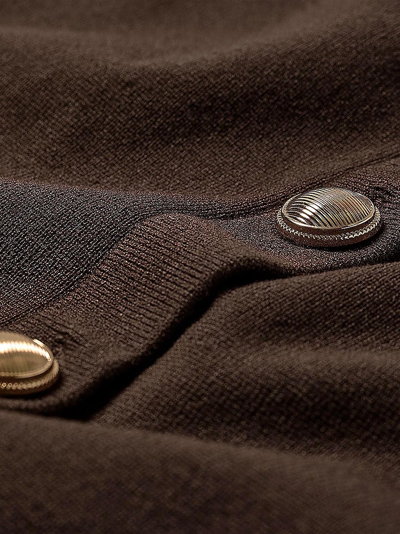 Sleeveless Crew-Neck Mini Sweater Dress