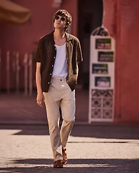 Pantalon en Denim à Coupe Étroite