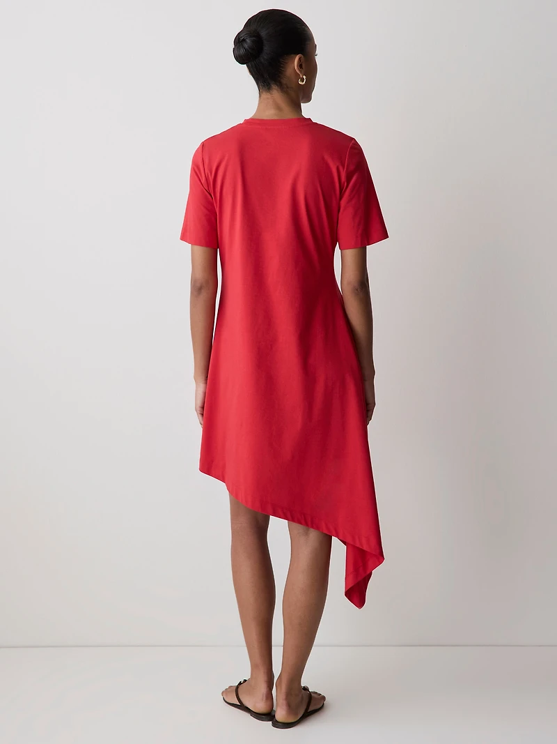 Robe T-Shirt avec Ourlet Asymétrique