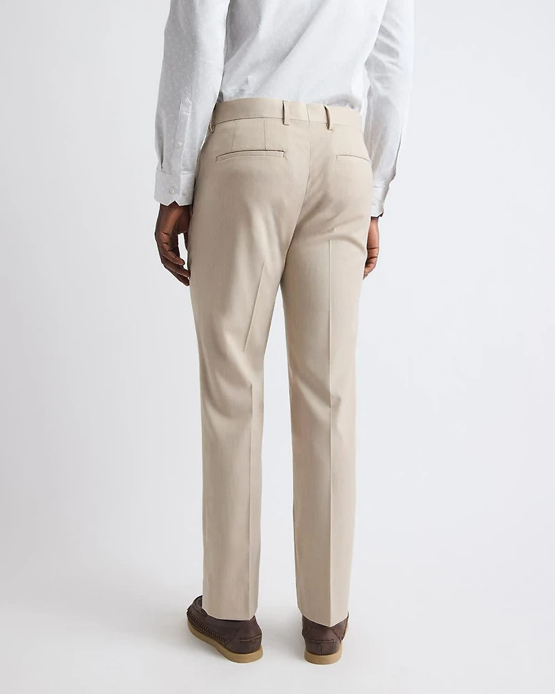 Slim-Fit Beige Suit Pant