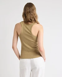 Crew-Neck Racerback Fitted Tank