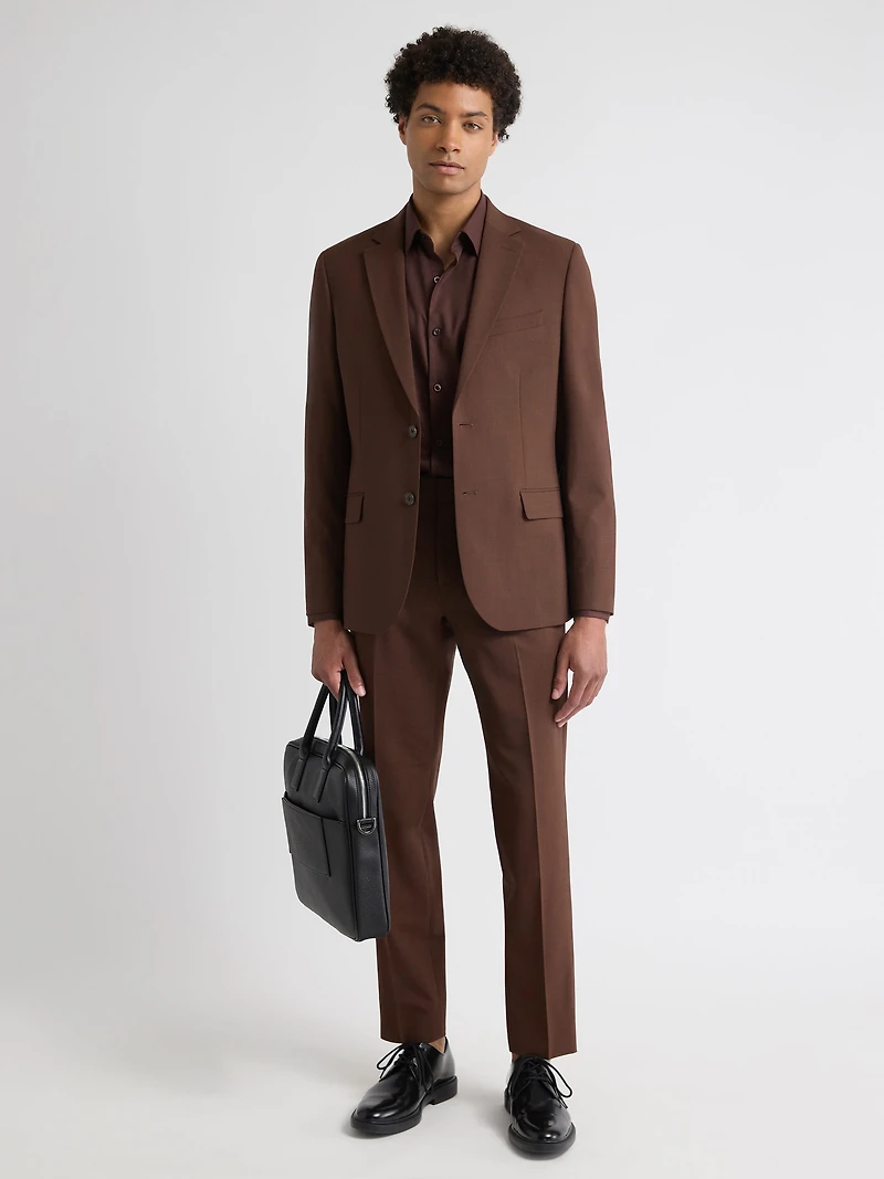 Veston de Complet en Laine à Coupe Étroite