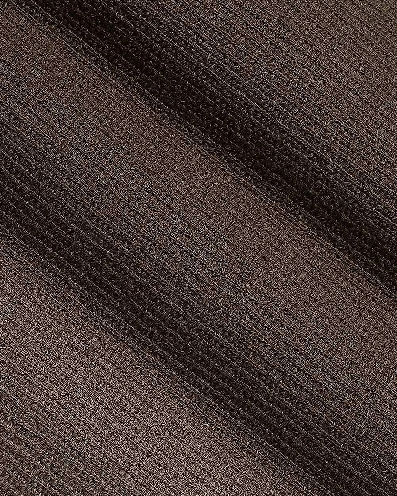 Slim-Fit Short-Sleeve Knit Shirt with Camp Collar