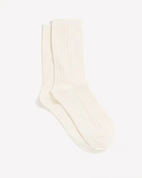 Ribbed Crew Socks