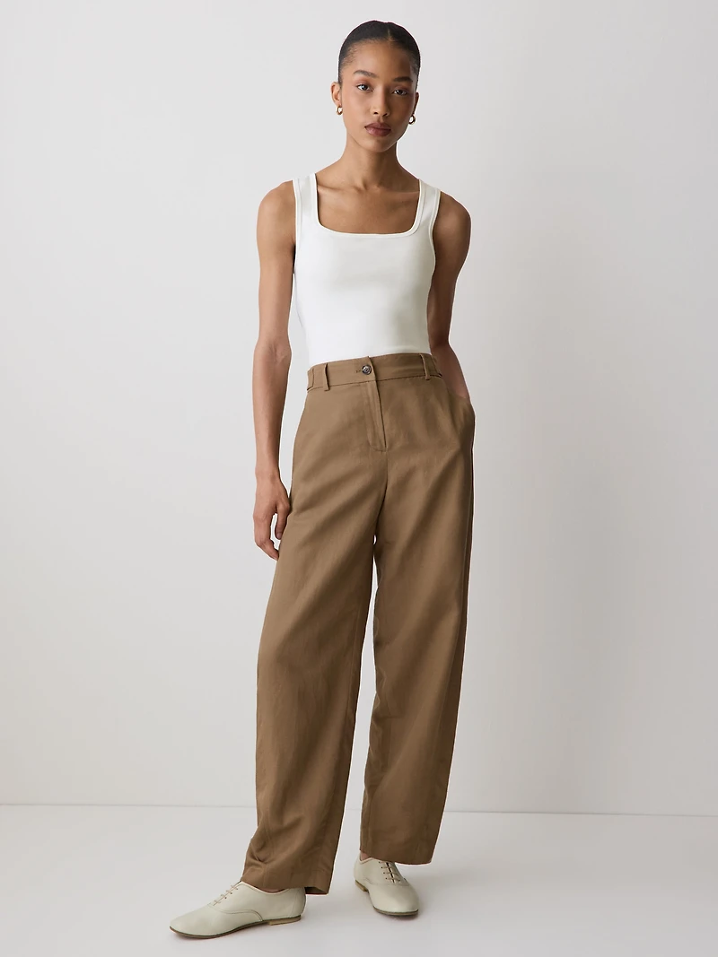 Camisole à Col Carré et Bretelles Larges