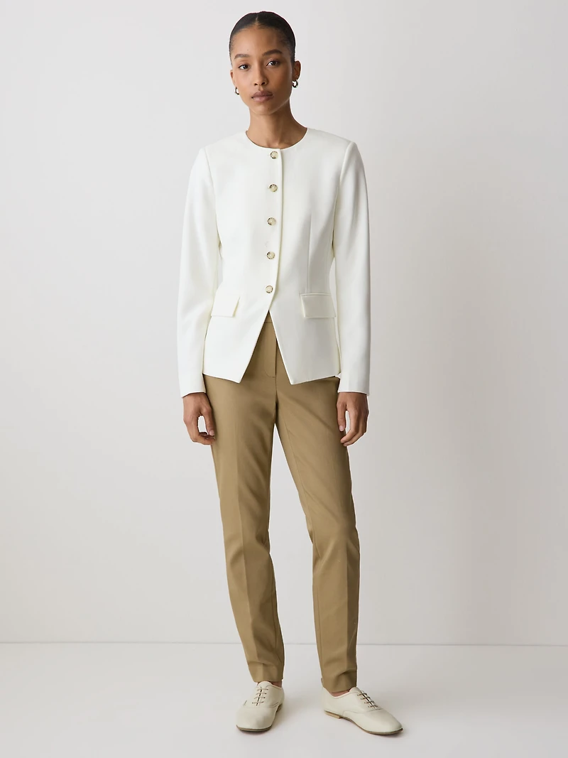Pantalon Indispensable Coupe Signature à Jambe Étroite et Taille Mi-Haute