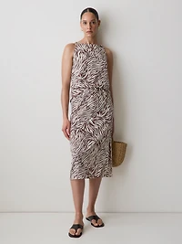 Jupe Midi à Coupe Droite Taille Haute