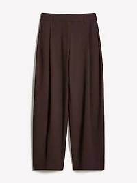 Twill High-Rise Barrel Pant