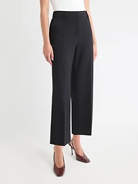 Mid-Rise Straight-Leg Cropped Pant