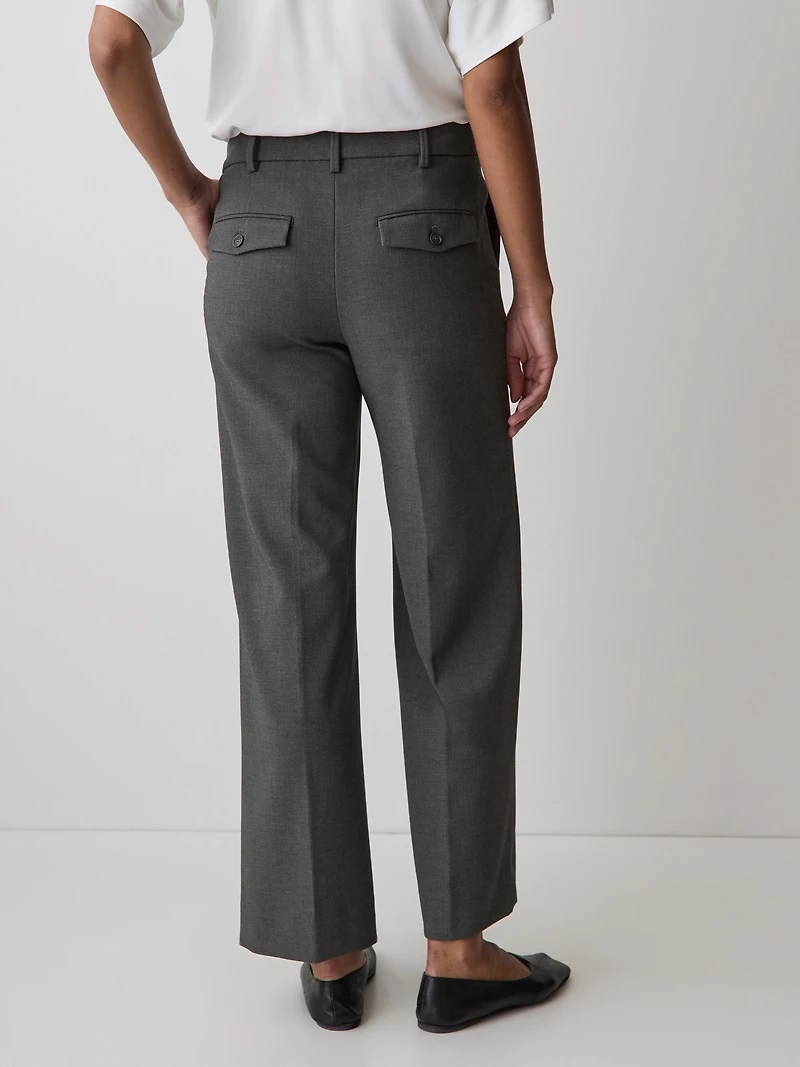 Mid-Rise Wide-Leg Heavy Twill Pant