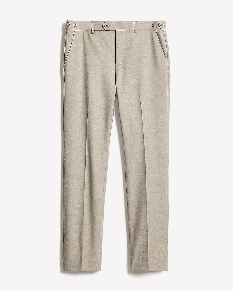 Beige Slim-Fit Wool-Blend Essential Pant