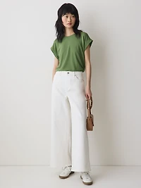 Extended-Sleeve Crew-Neck Tee