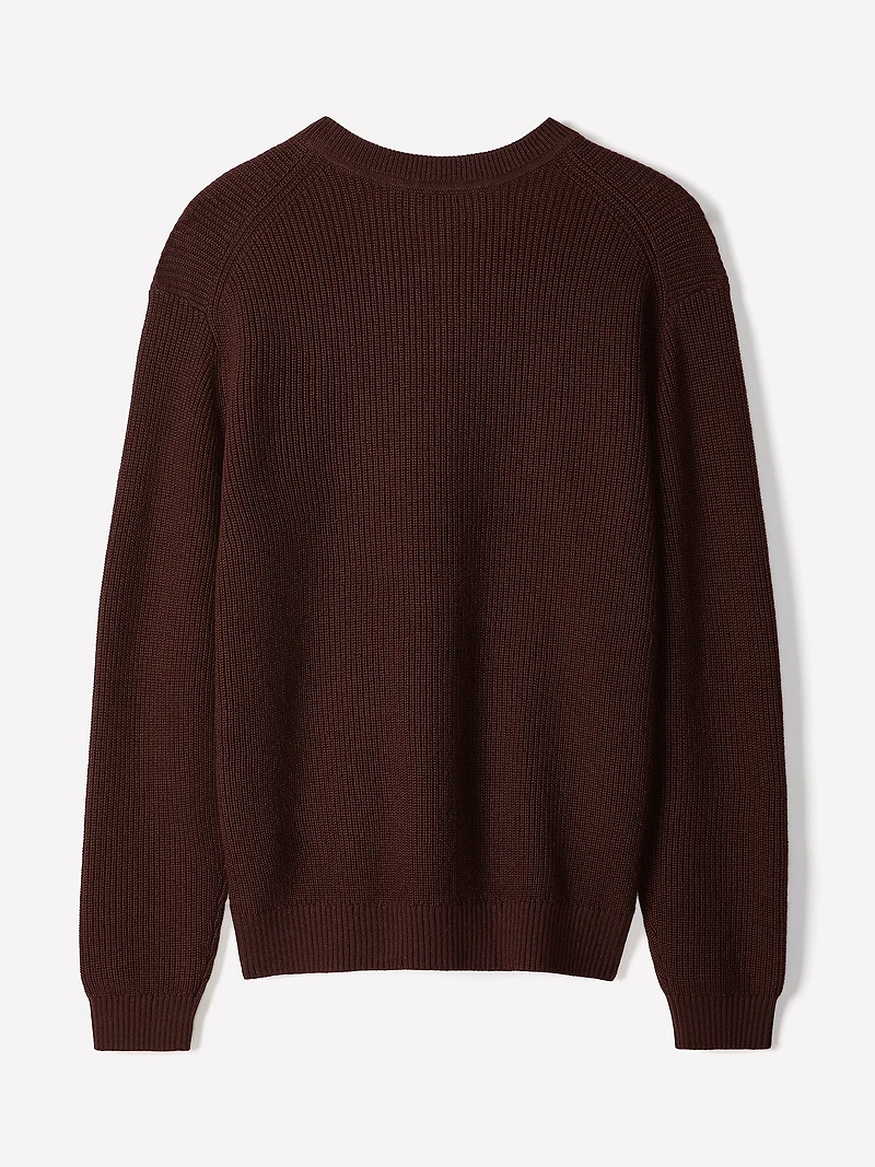 Cashmere-Blend Long-Sleeve V-Neck Sweater
