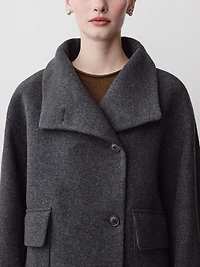 Veste en Laine à Col Montant
