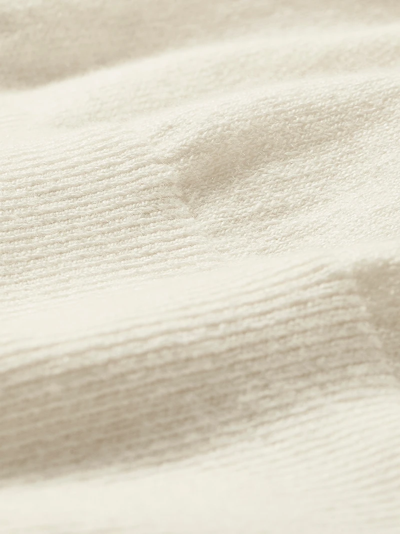 Polo à Manches Longues en Mélange de Laine