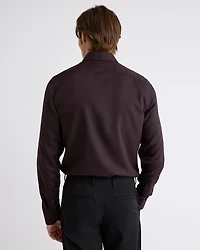 Slim-Fit Solid Cotton Modal Dress Shirt