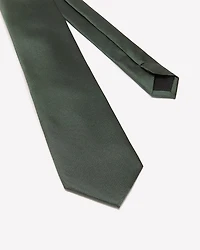 Cravate Régulière Unie Verte