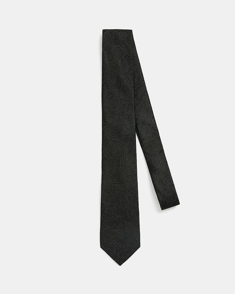 Paisley Black on Regular Tie