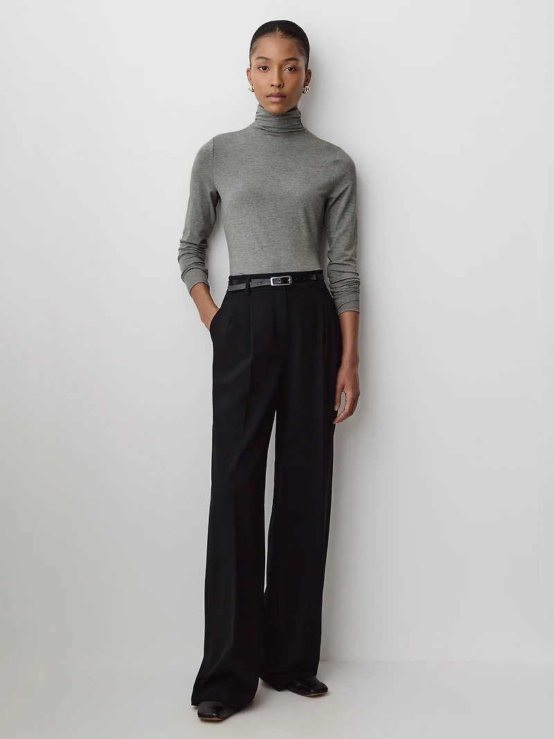 Long-Sleeve Mock-Neck Top
