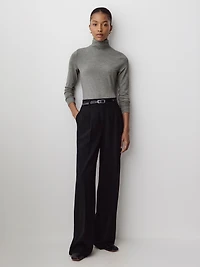 Long-Sleeve Mock-Neck Top