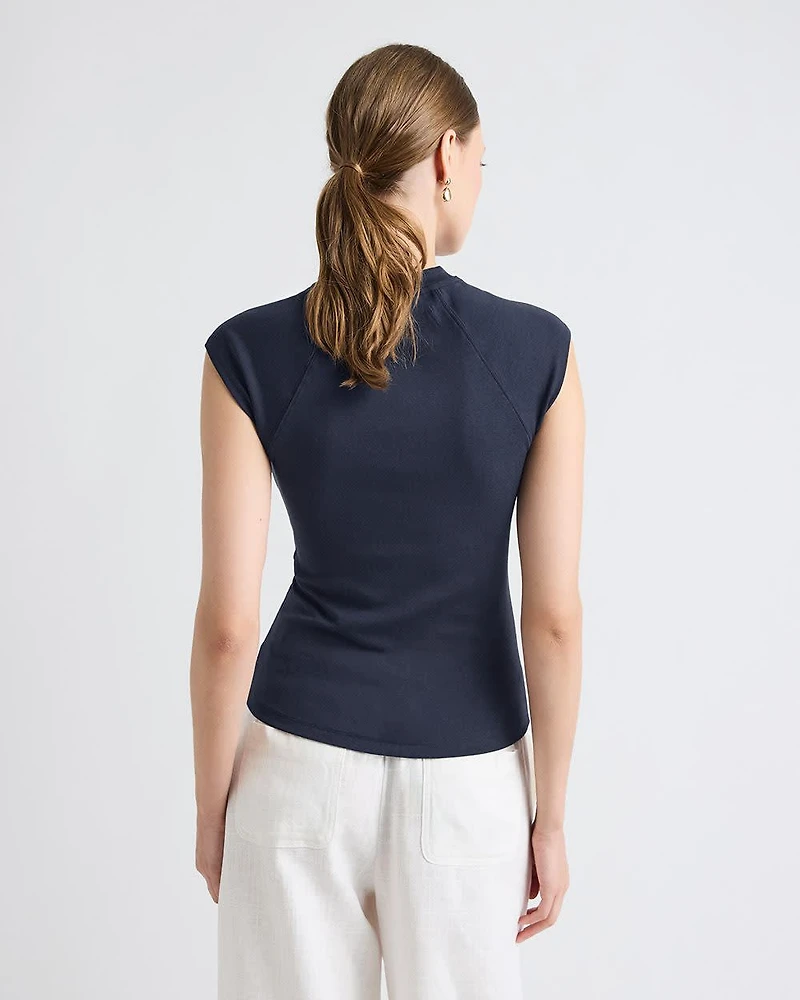 Extended-Sleeve Crew-Neck Tee