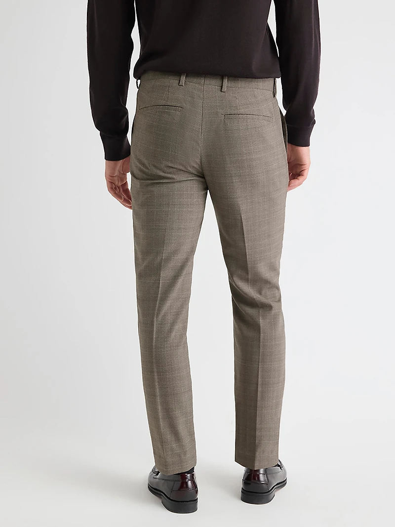 Slim-Fit Wool Plaid Suit Pant