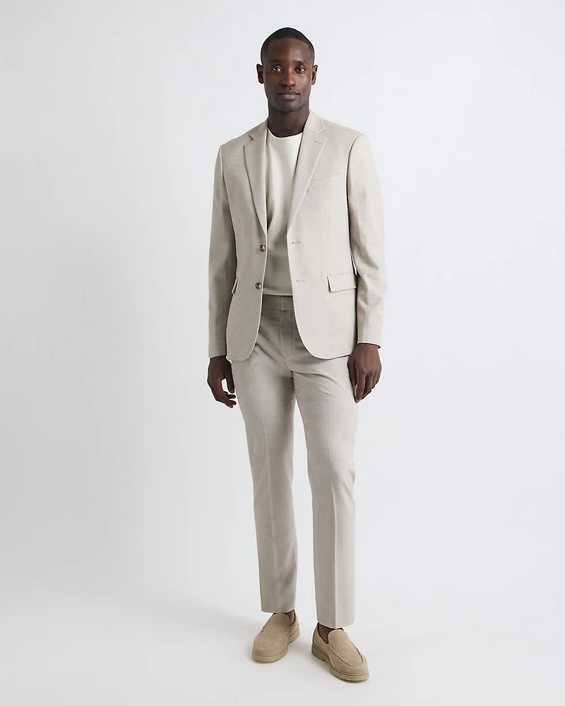 T-Shirt Uni à Col Rond en Coton Interlock Raffiné