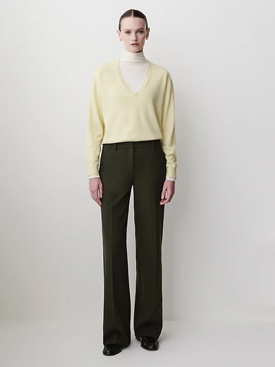 Mid-Rise Wide-Leg Heavy Twill Pant