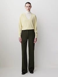 Mid-Rise Wide-Leg Heavy Twill Pant